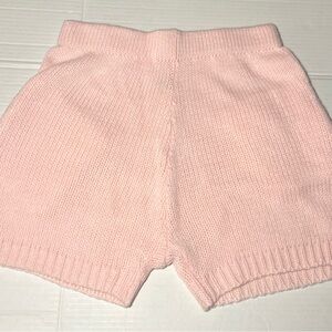 High Waist Pink Knit Women Shorts
